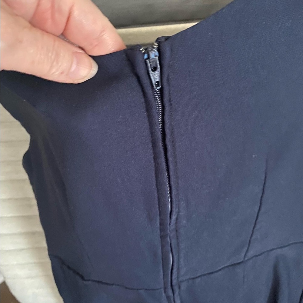 Like New! ✨✨Navy blue with white piping -Rock Steady pin-up wiggle dress. - Picture 4 of 4